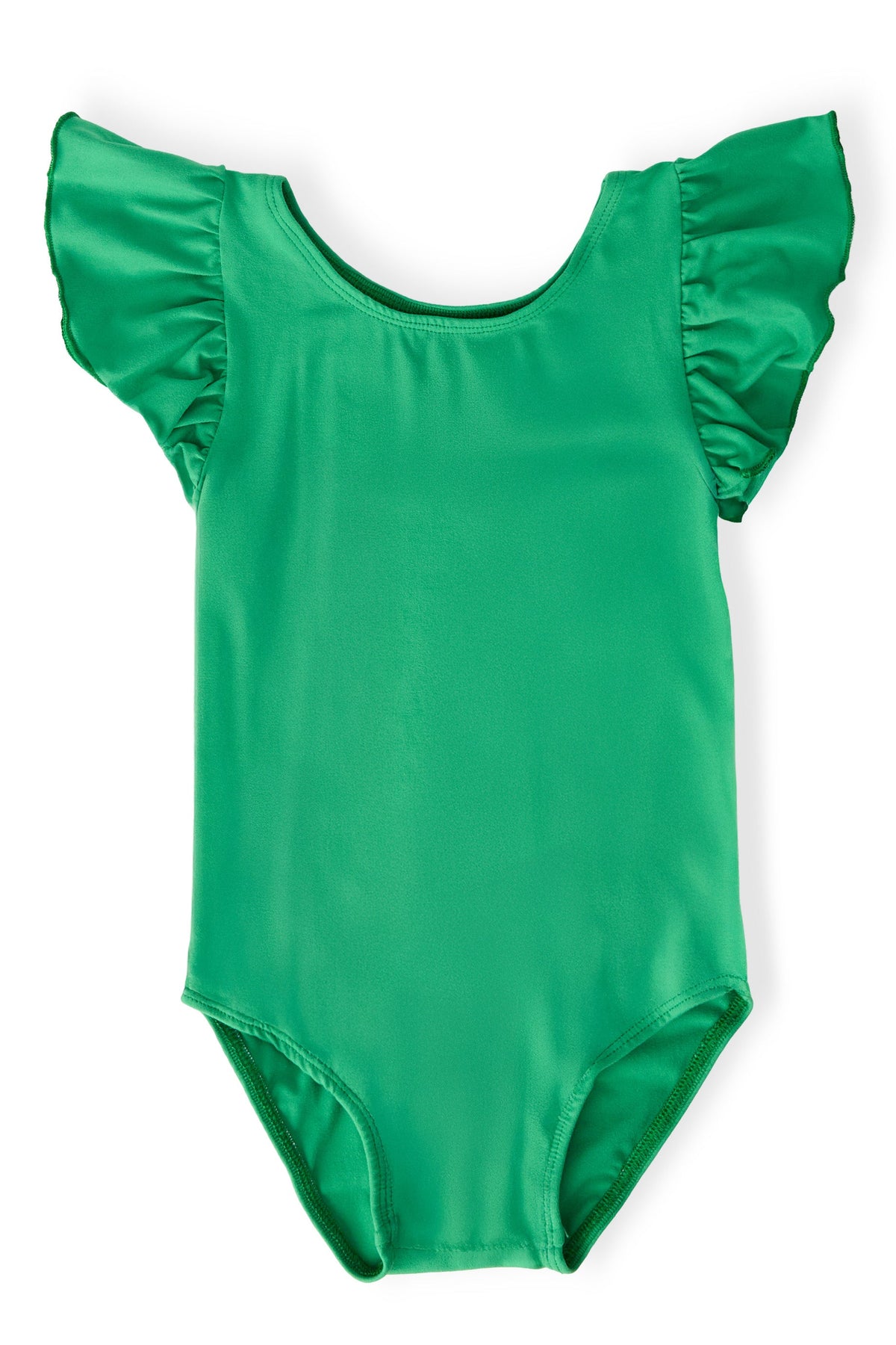 Kelly Green S/S Flutter Sleeve Leotard 1