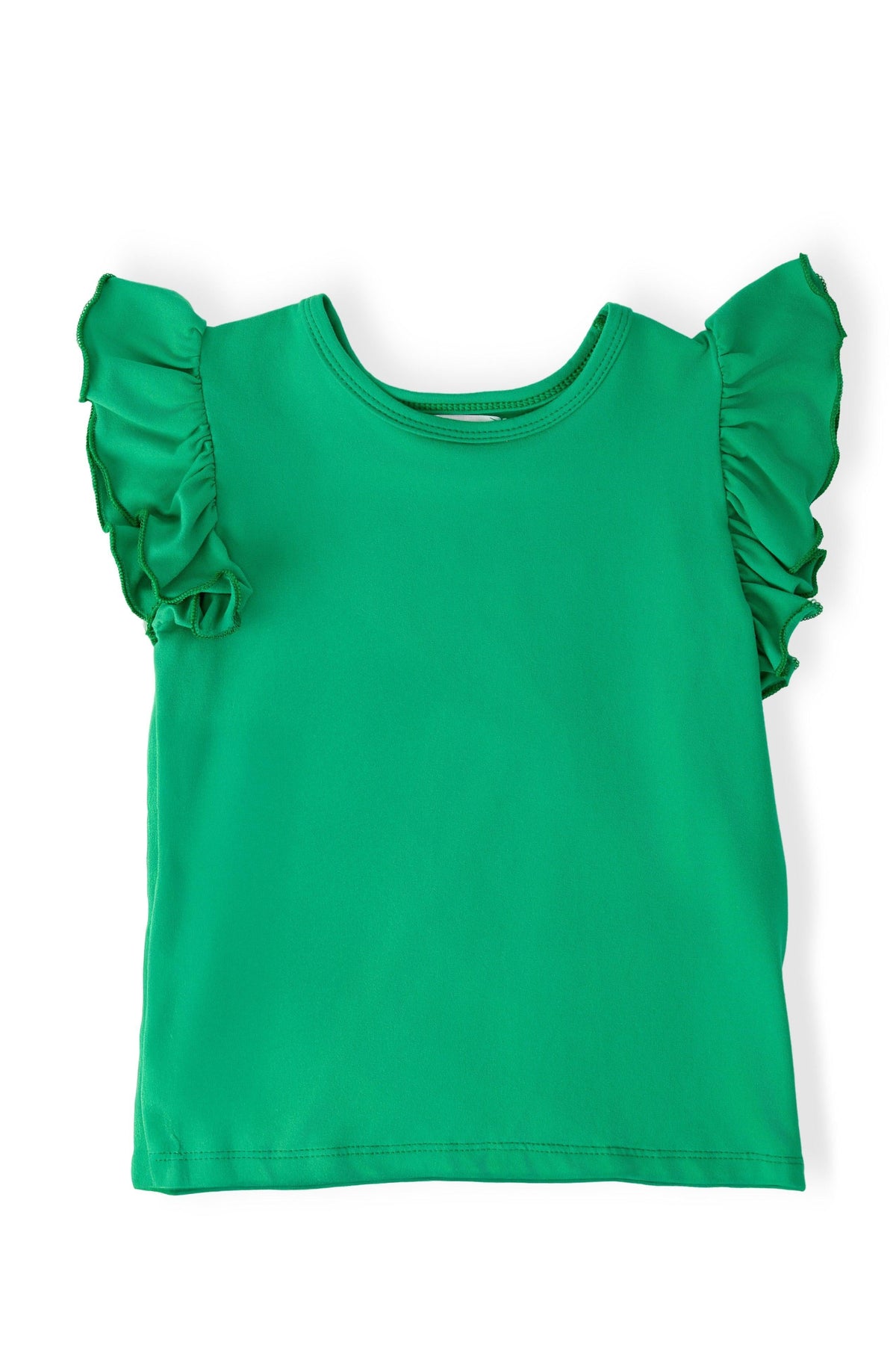 Kelly Green S/S Ruffle Tee 1