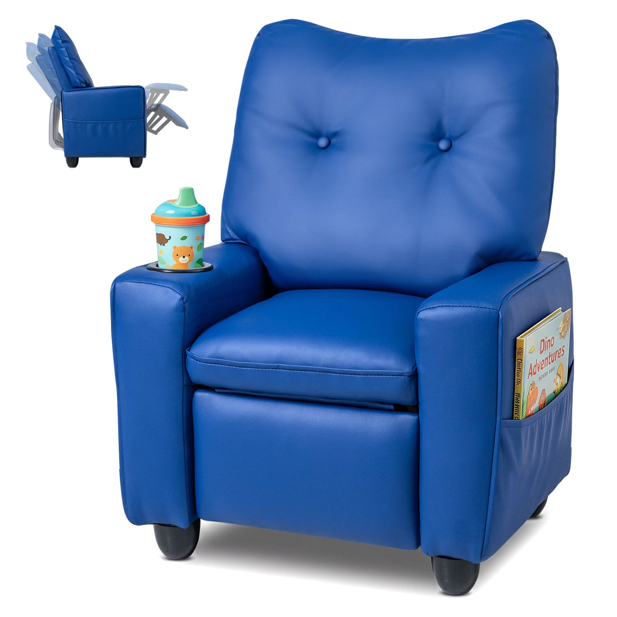 Kids Recliner Chair with Cup Holder and Adjustable Backrest 11