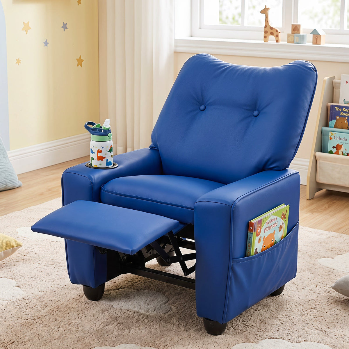 Kids Recliner Chair with Cup Holder and Adjustable Backrest 13
