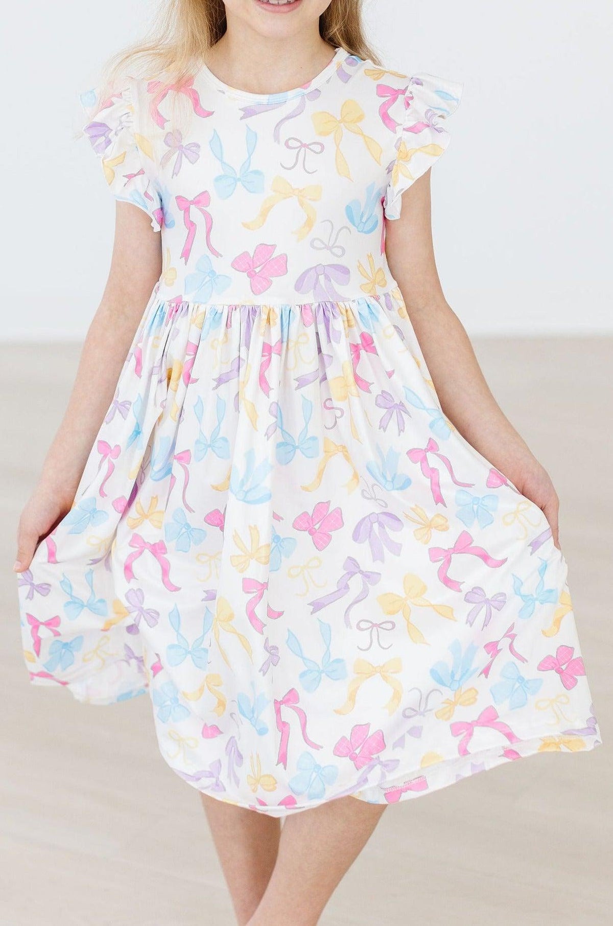 Bow-tastic Flutter Sleeve Twirl Dress 3