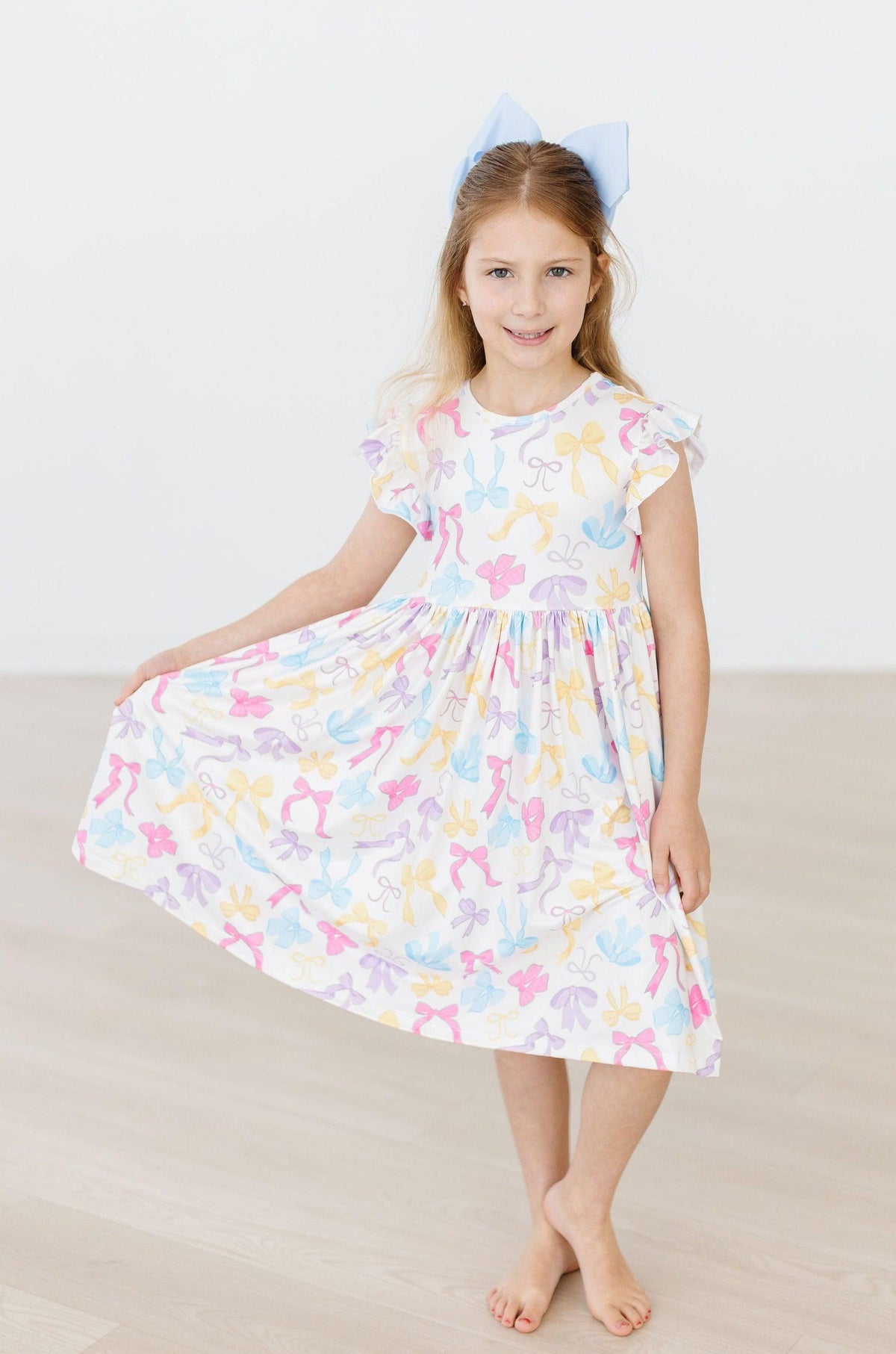Bow-tastic Flutter Sleeve Twirl Dress 7