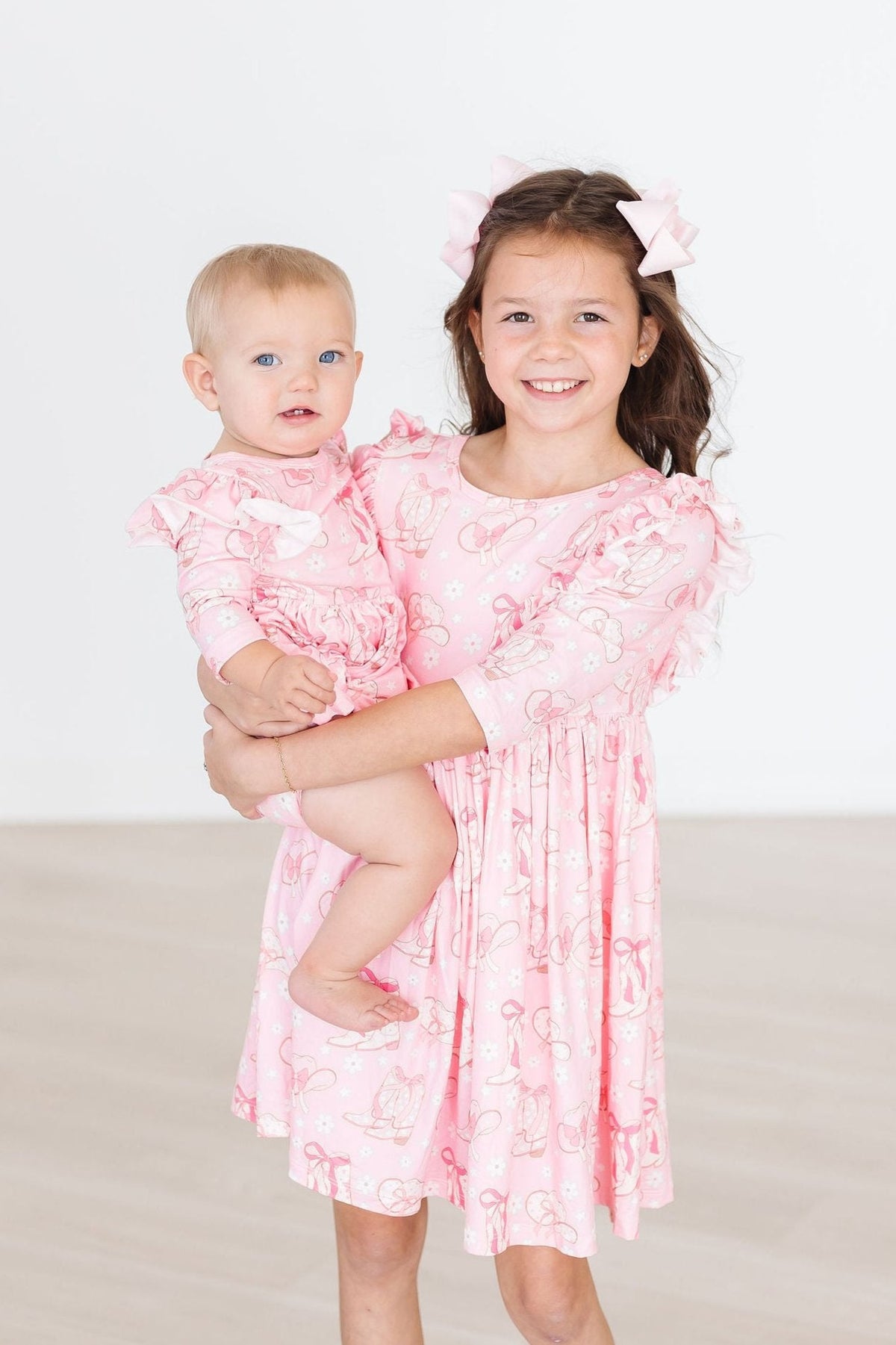 Howdy 3/4 Sleeve Flutter Twirl Bodysuit 2