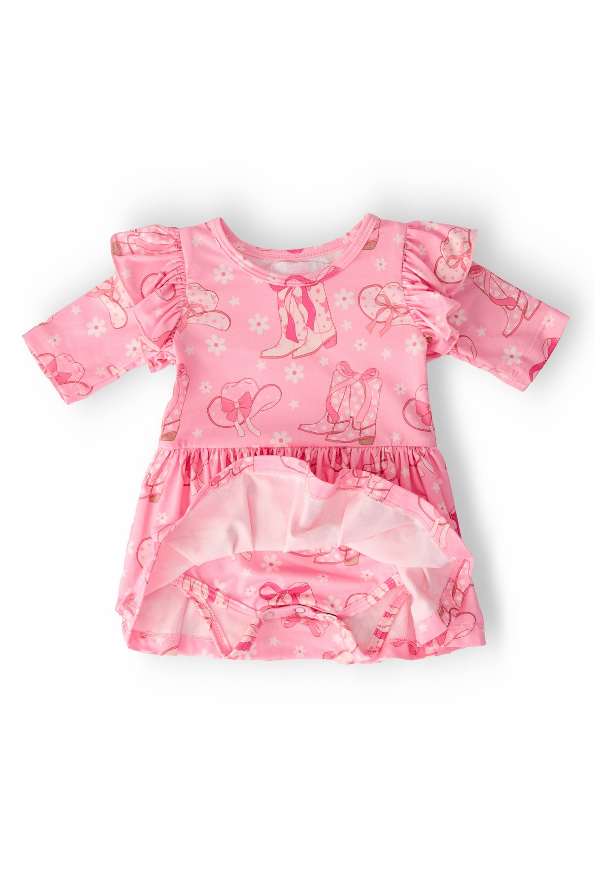 Howdy 3/4 Sleeve Flutter Twirl Bodysuit 5