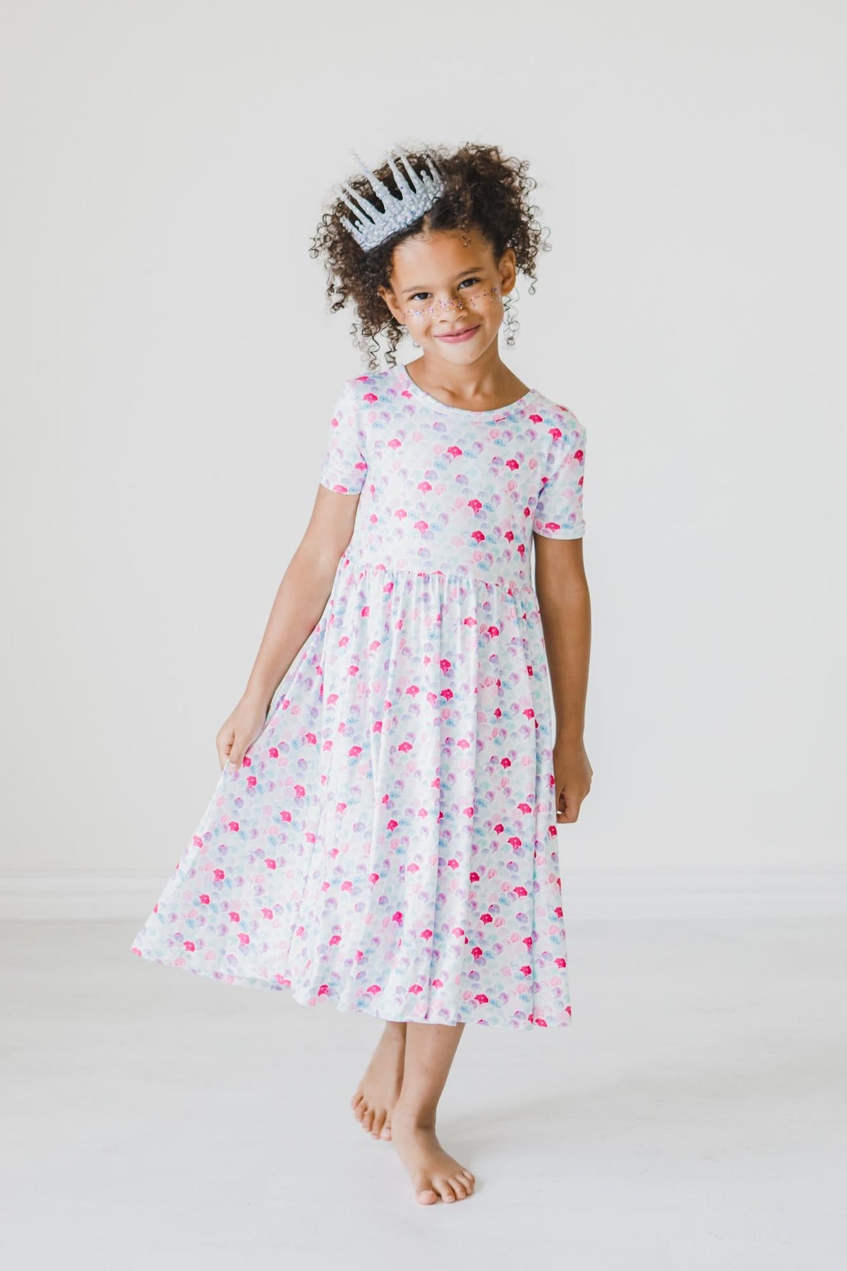 Mermaid Scales S/S Pocket Twirl Dress 2