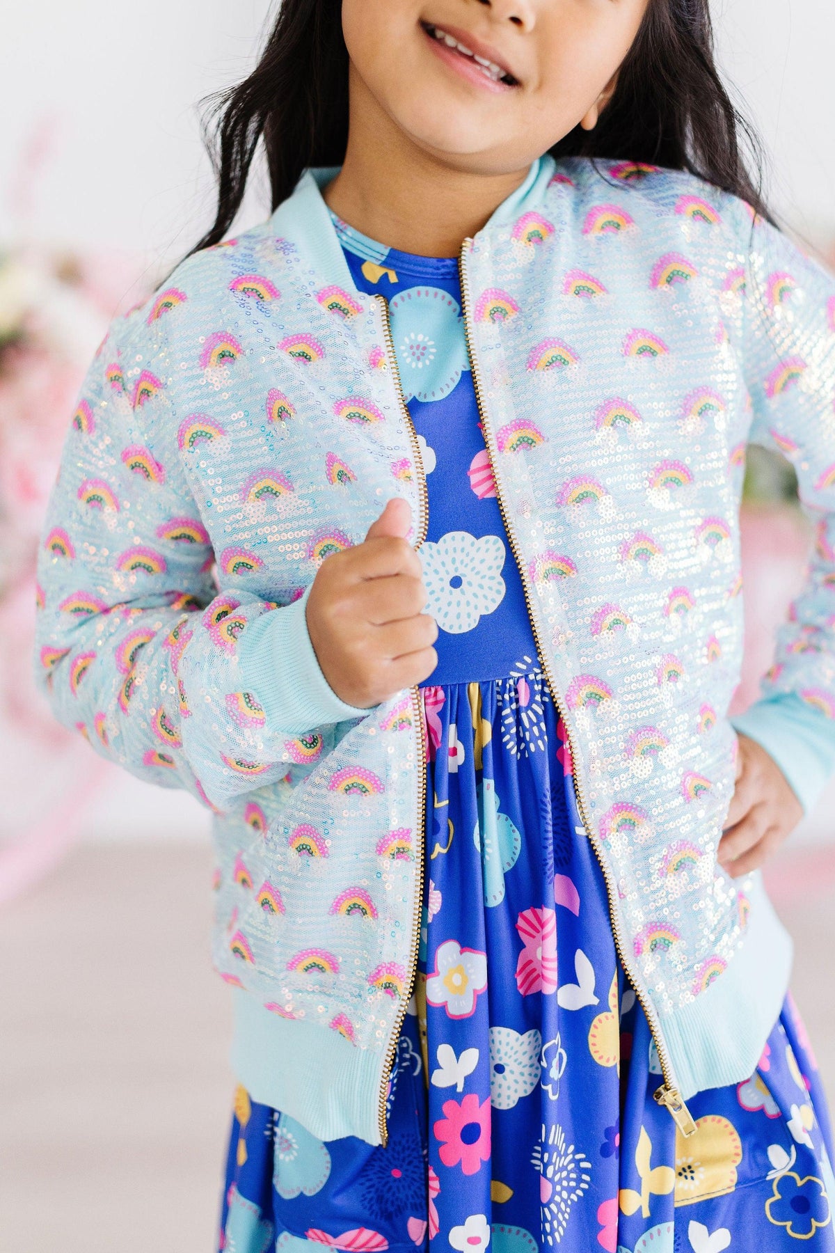 Mint Rainbow Sequin Jacket 4