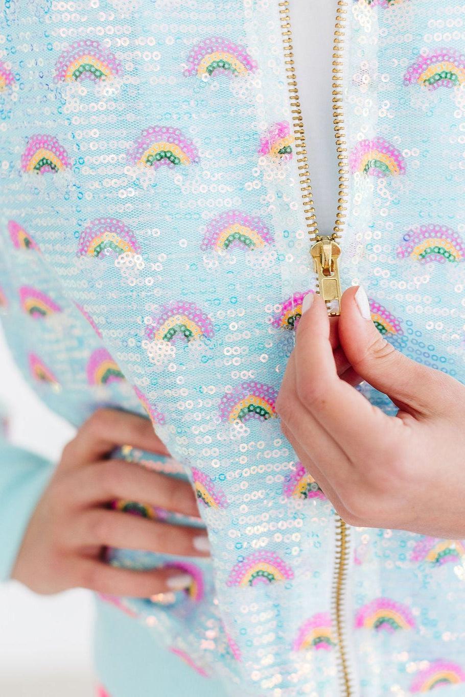 Mint Rainbow Sequin Jacket 7