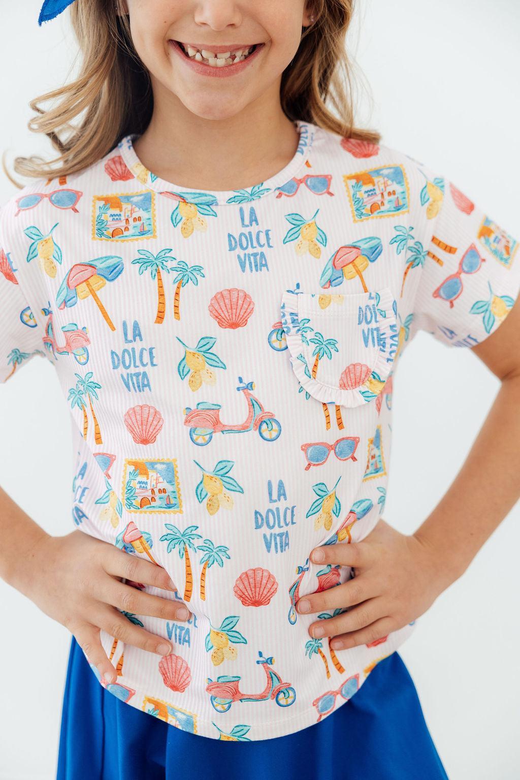La Dolce Vita Ruffle Pocket Tee 3