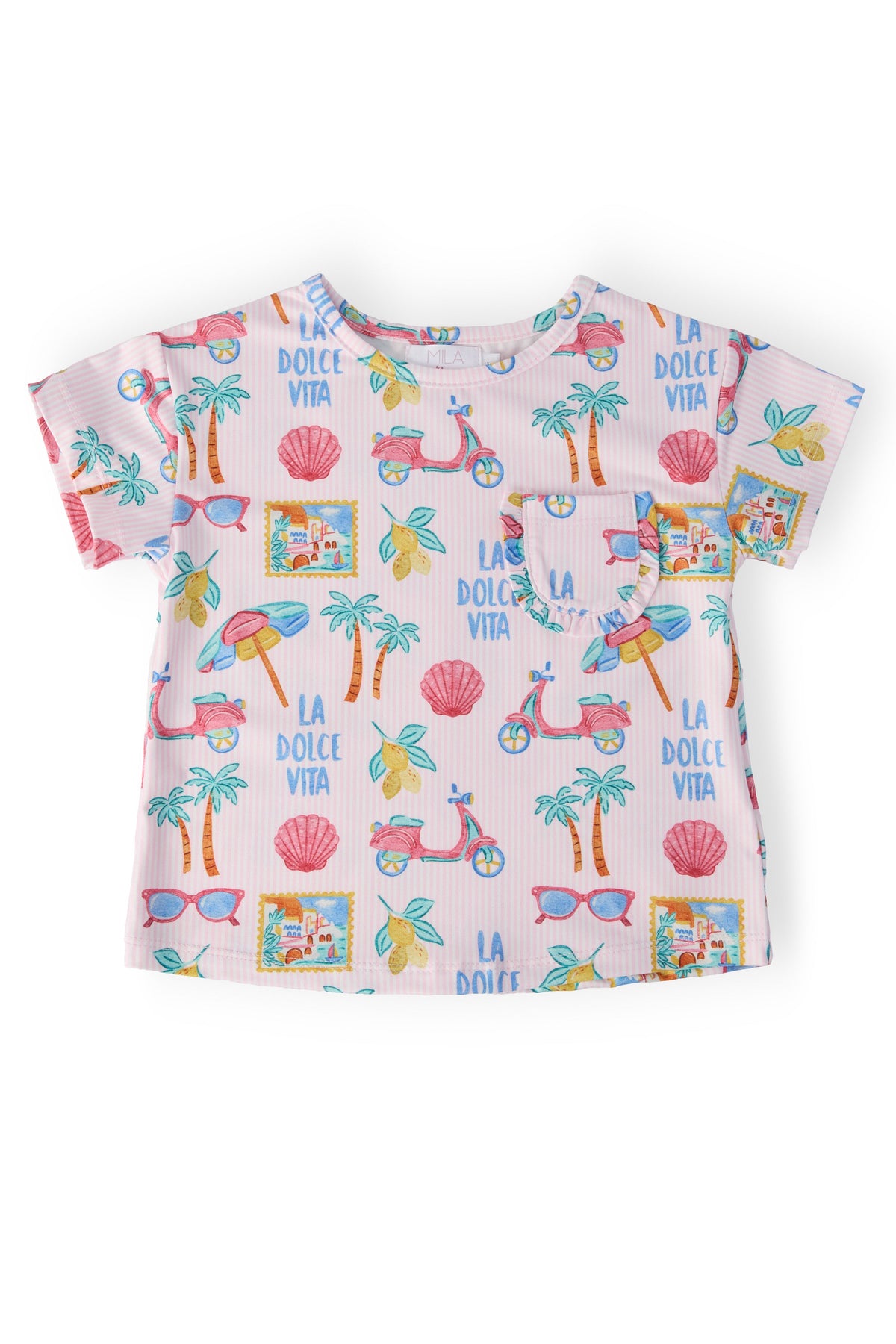 La Dolce Vita Ruffle Pocket Tee 1