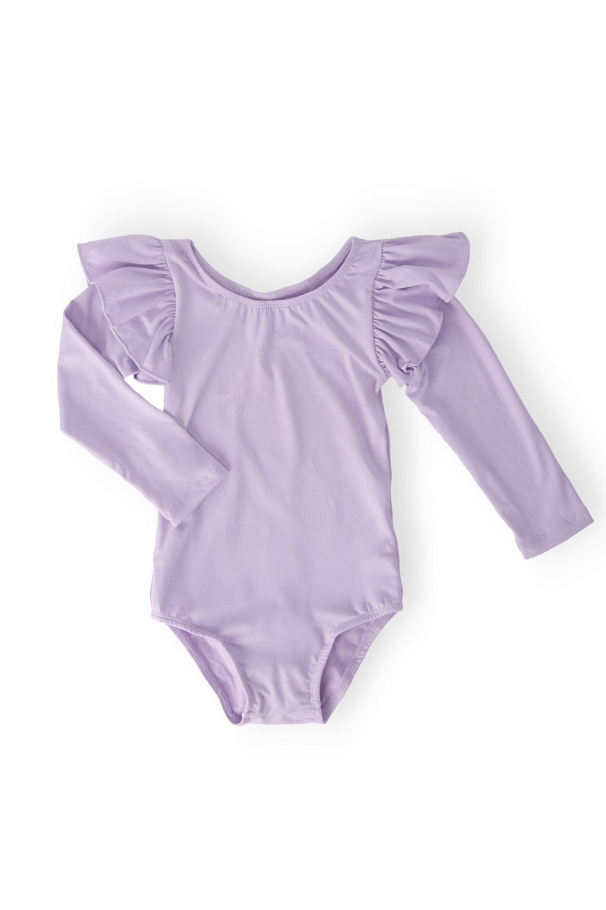 Lavender L/S Flutter Sleeve Leotard 1