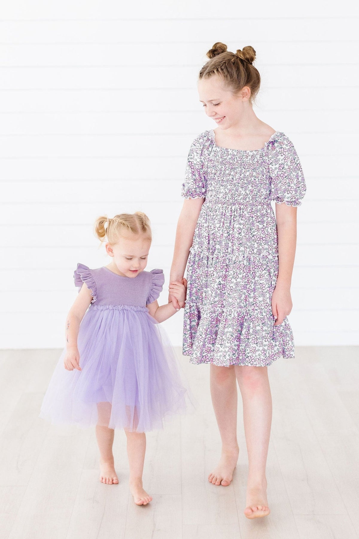 Lovely Lavender Smocked Ruffle Dress 2