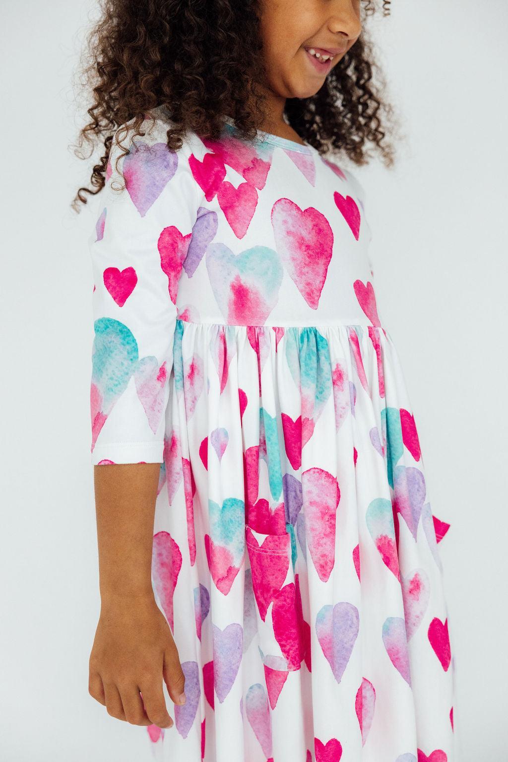 Light Hearted 3/4 Sleeve Pocket Twirl Dress 12
