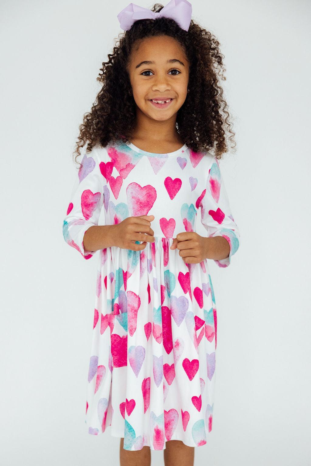 Light Hearted 3/4 Sleeve Pocket Twirl Dress 5