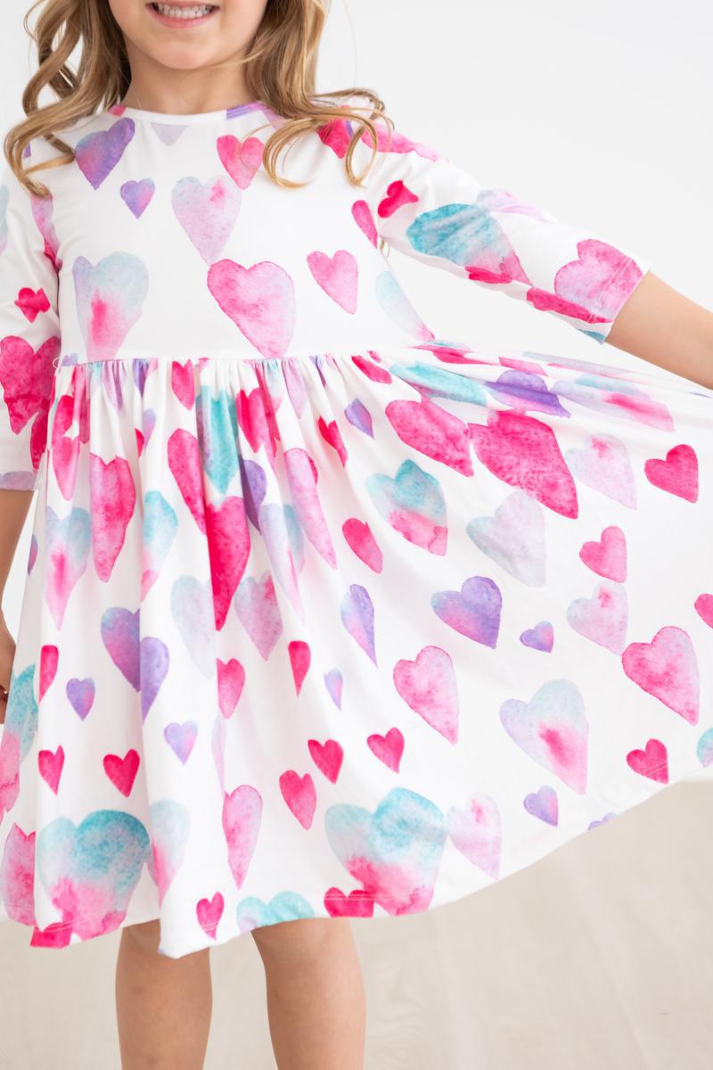 Light Hearted 3/4 Sleeve Pocket Twirl Dress 6