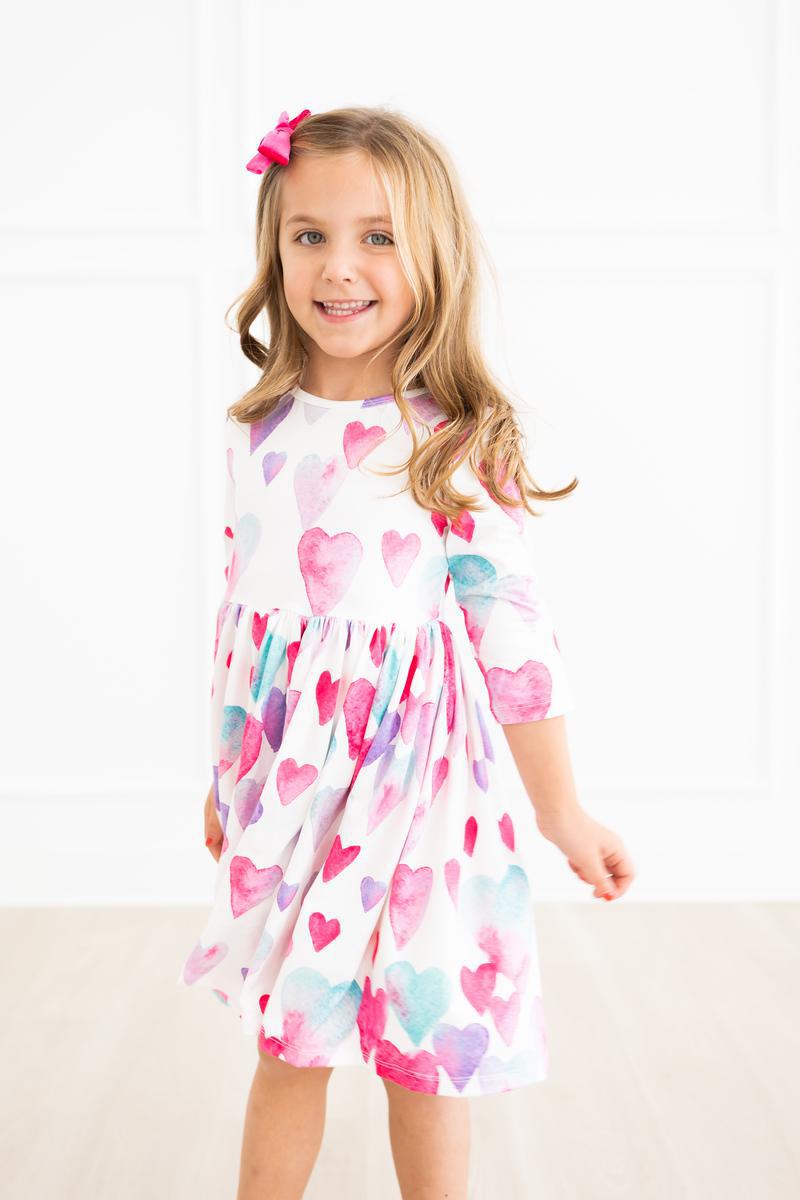 Light Hearted 3/4 Sleeve Pocket Twirl Dress 8