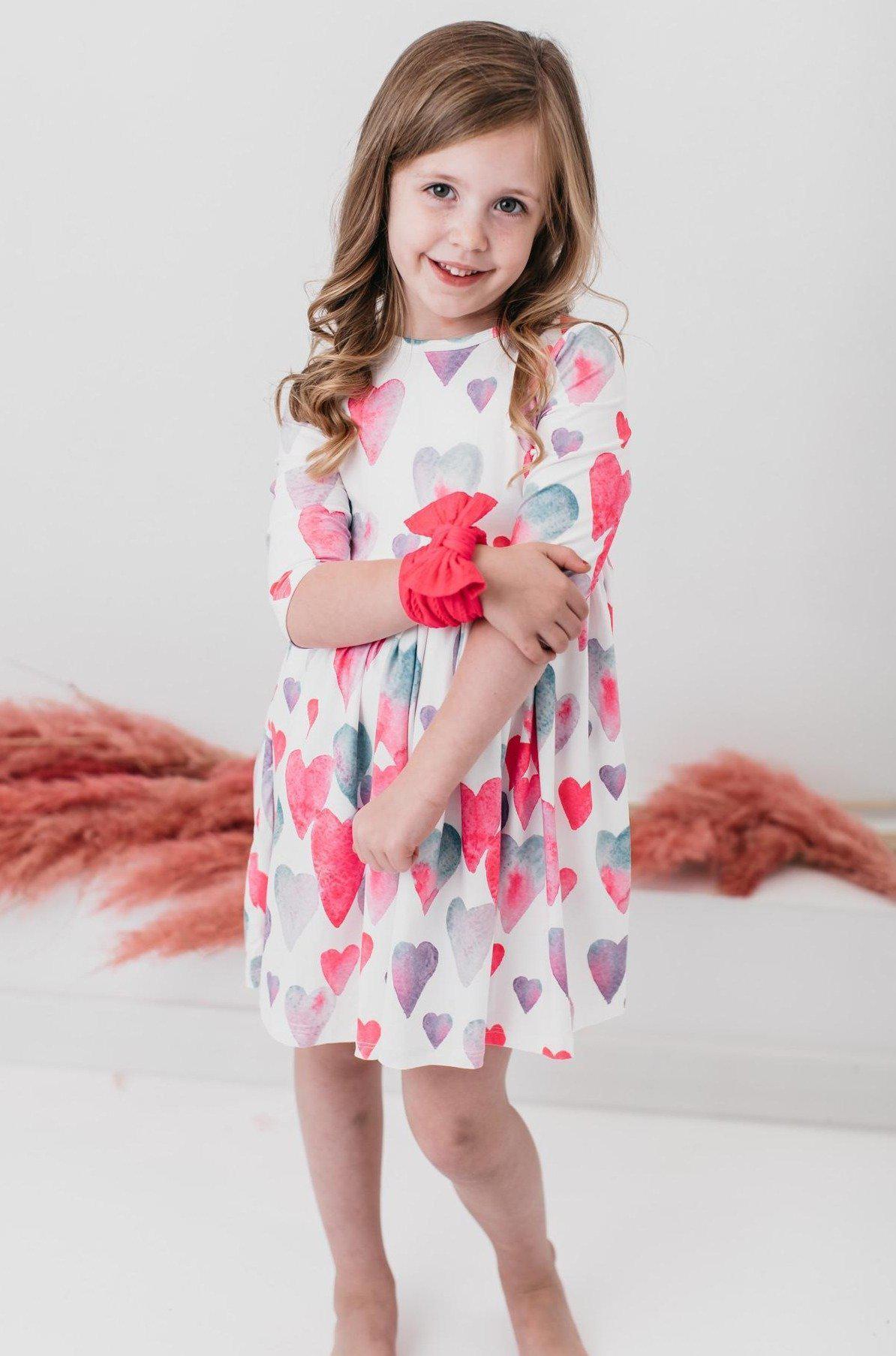 Light Hearted 3/4 Sleeve Pocket Twirl Dress 11