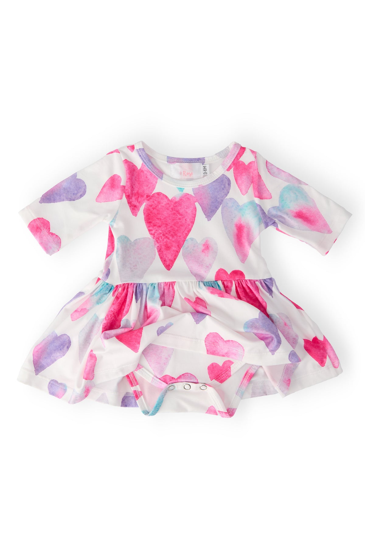 Light Hearted 3/4 Sleeve Twirl Bodysuit 4