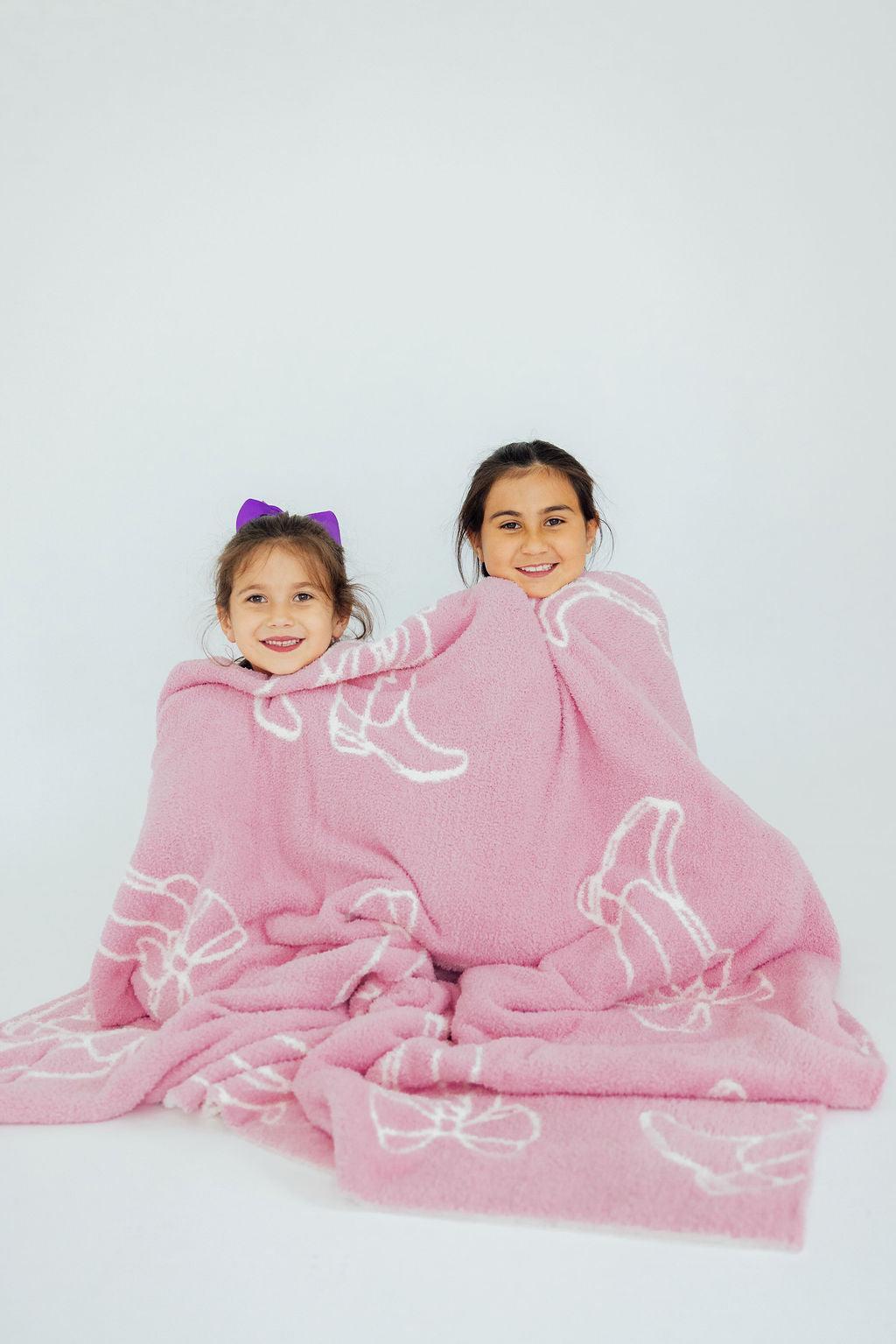 Light Pink Cowgirl Cozy Blanket 2