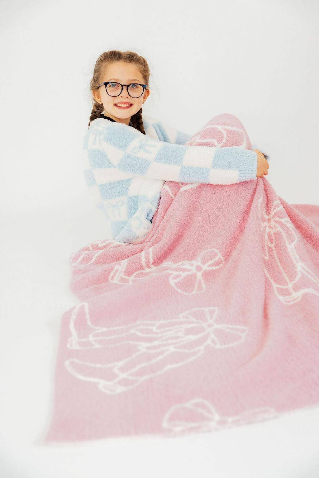 Light Pink Cowgirl Cozy Blanket 5