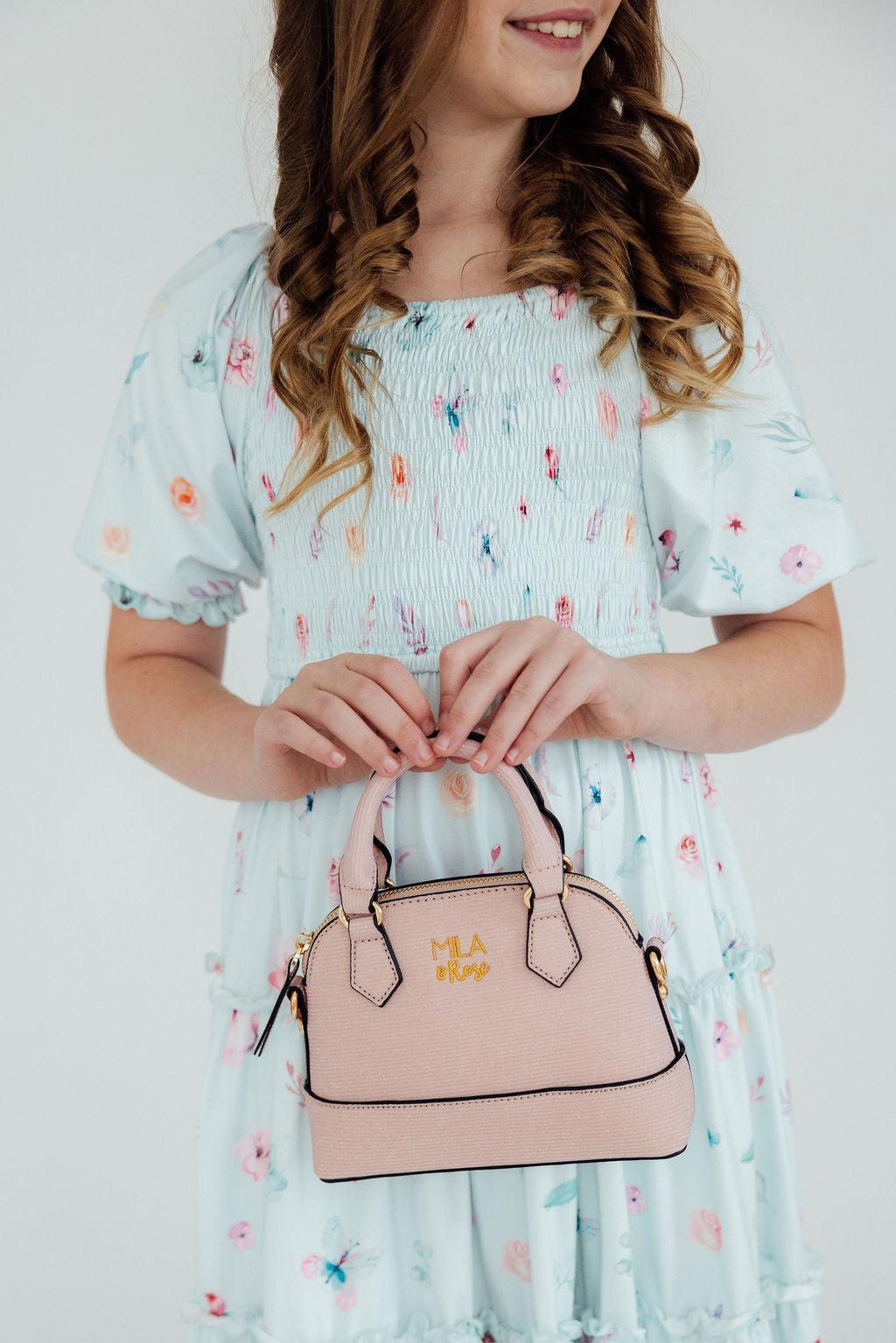 Light Pink Shimmer Girl's Crossbody Purse 2