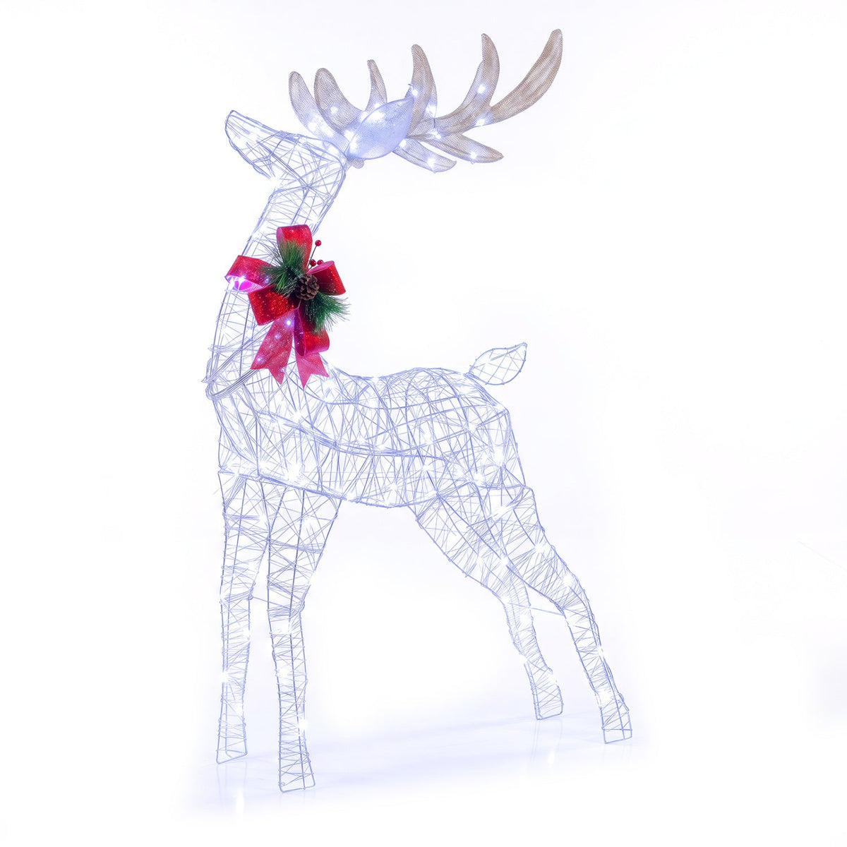 Lighted Christmas Reindeer Yard Decoration with LED Lights 1