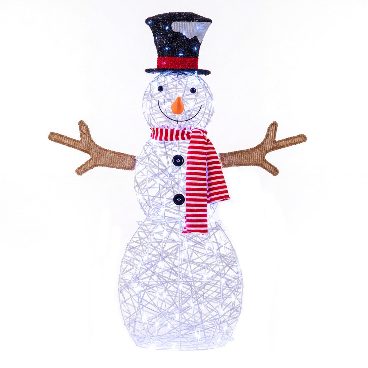 Lighted Snowman Christmas Decoration with 80 LED Lights 1