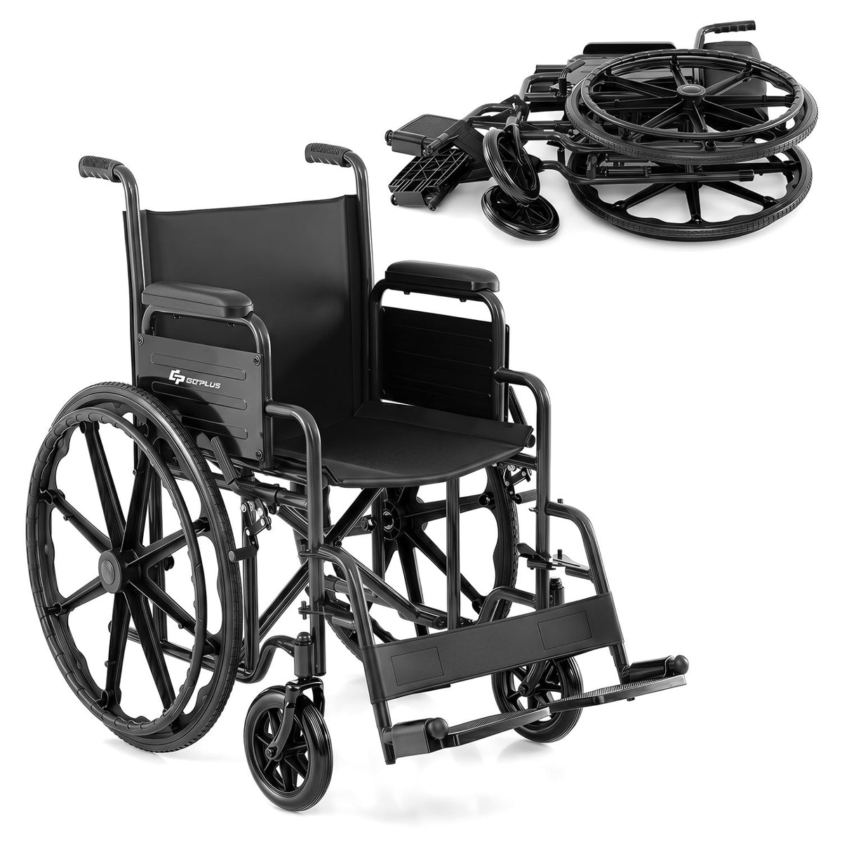 Folding Wheelchair for Adults with Swing-Away Footrest 17