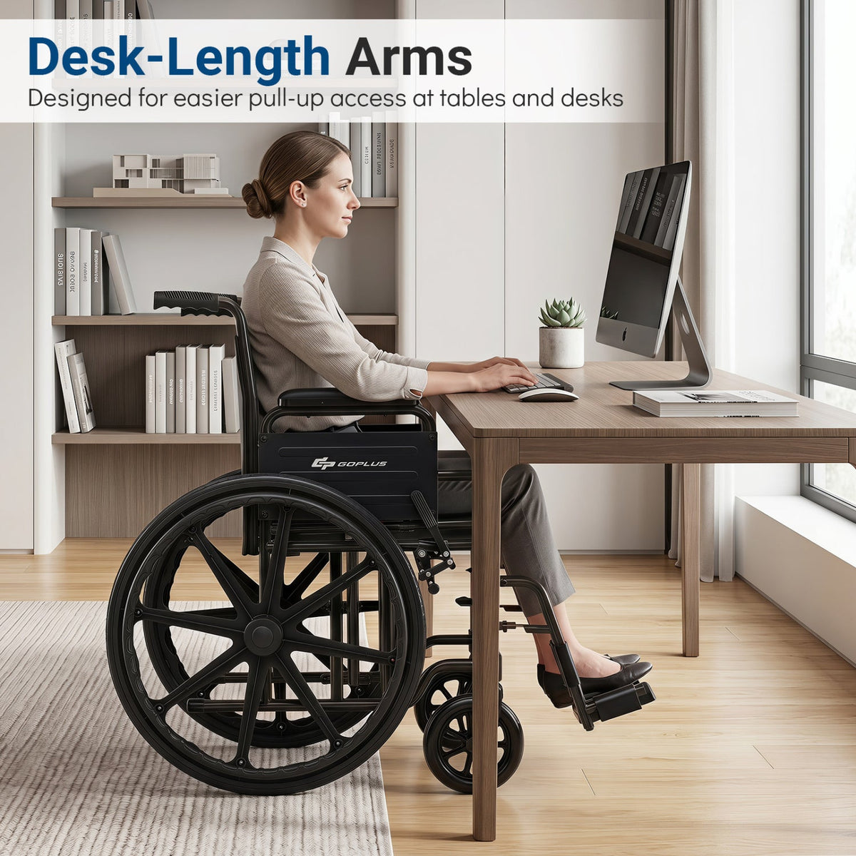 Folding Wheelchair for Adults with Swing-Away Footrest 20