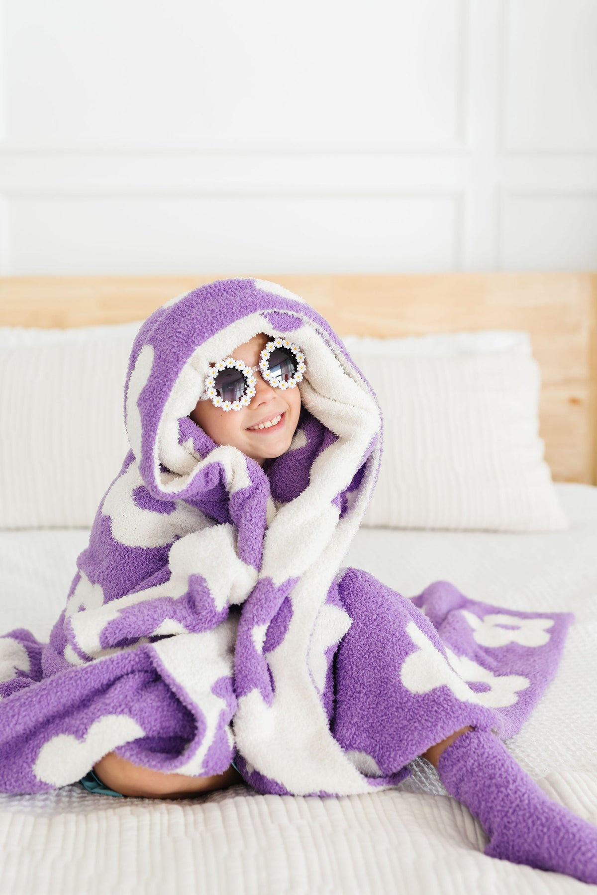 Lilac/Coconut Flower Cozy Blanket 1