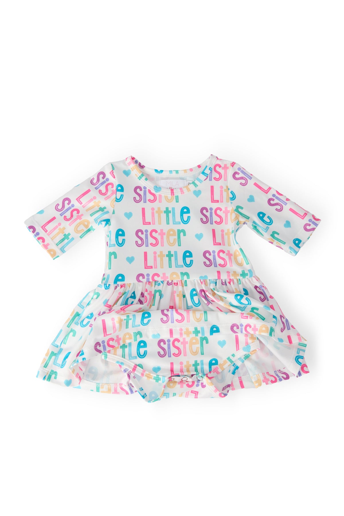 Little Sister 3/4 Sleeve Twirl Bodysuit 2