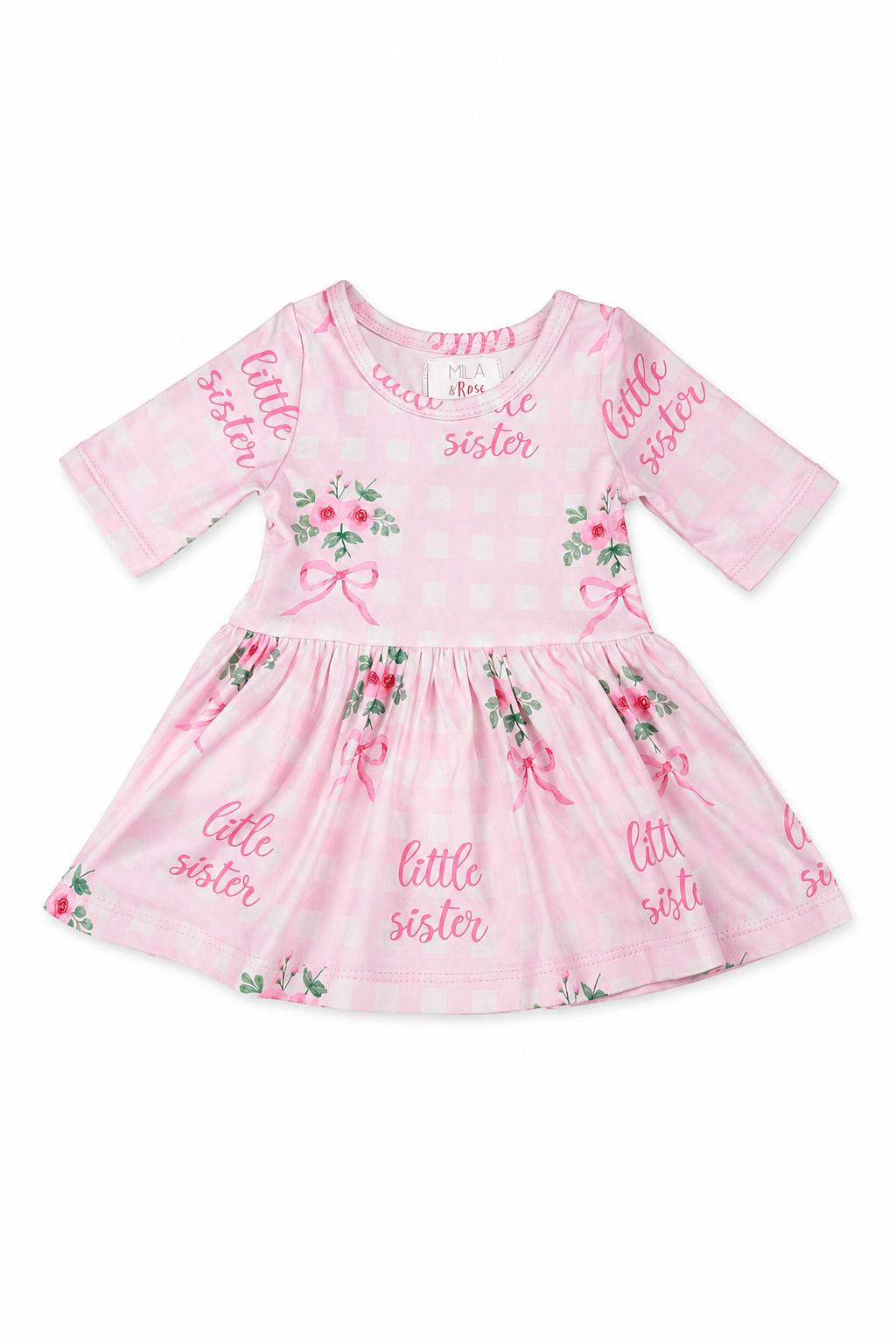 Little Sister Floral 3/4 Twirl Bodysuit 1