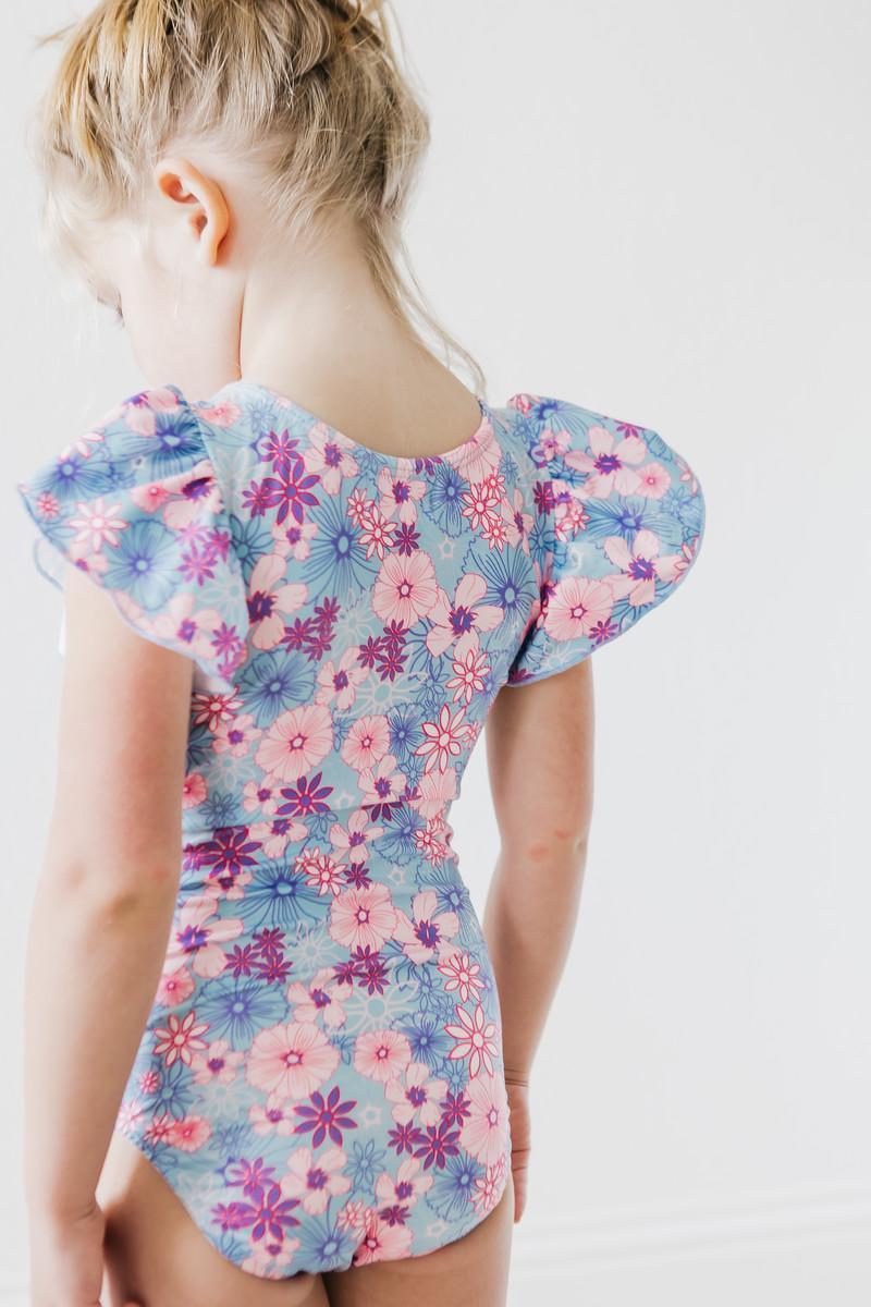 Love Blooms S/S Flutter Sleeve Leotard 2