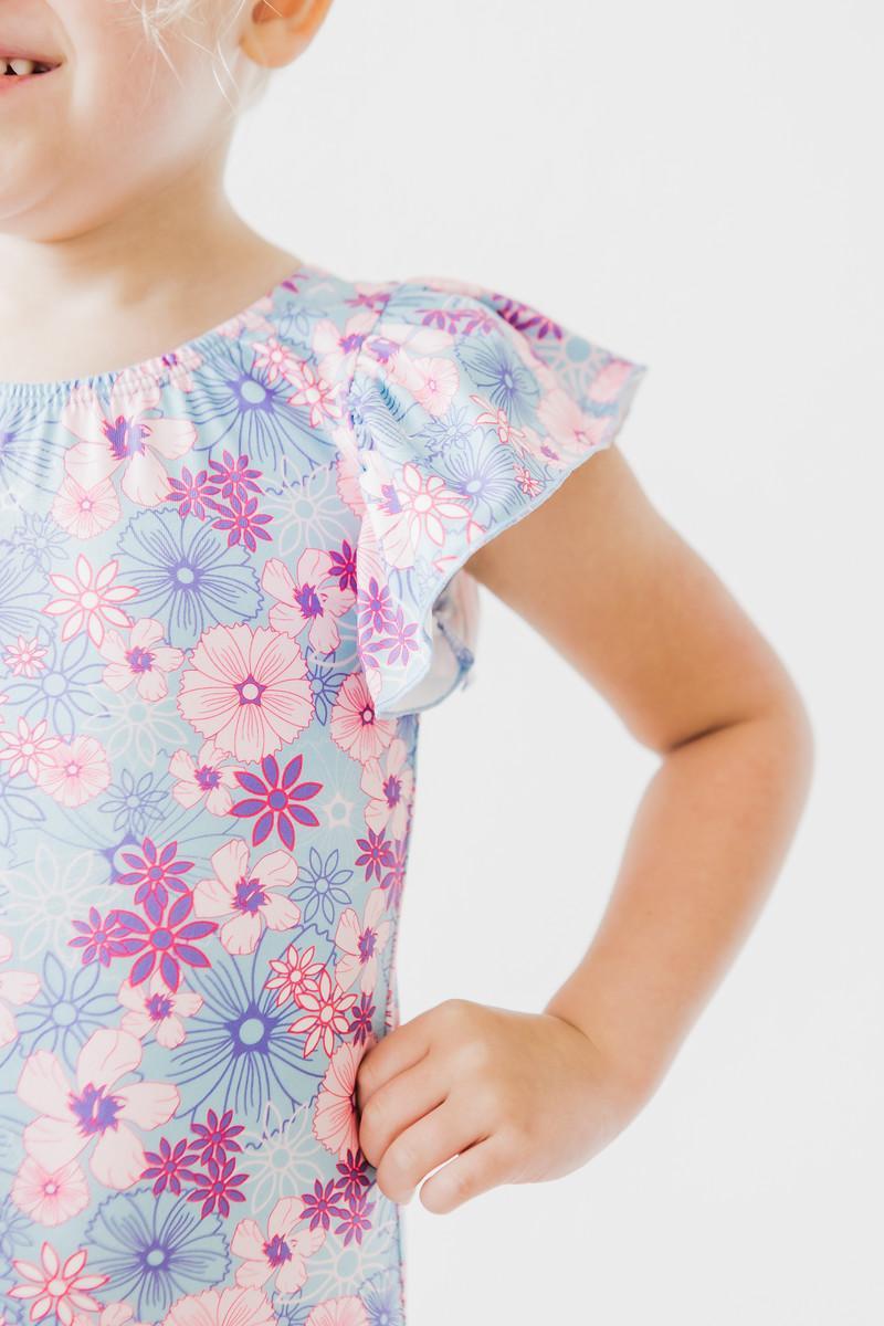 Love Blooms S/S Flutter Sleeve Leotard 4