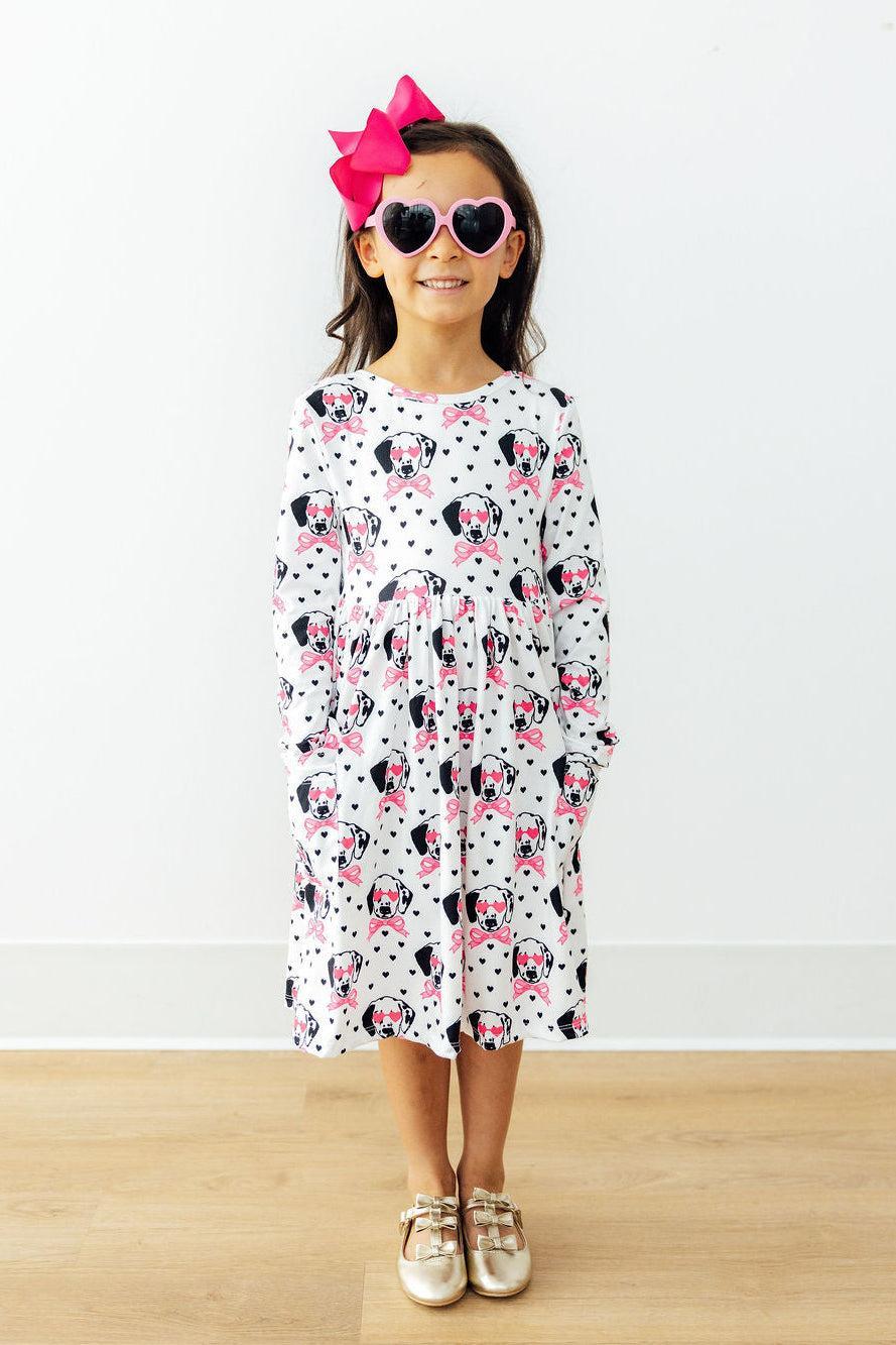 Love You Spots L/S Pocket Twirl Dress 7