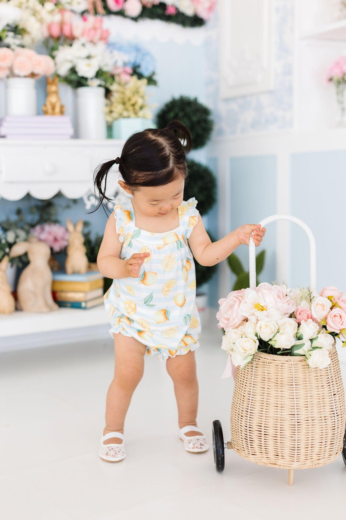 Lovely Lemons Ruffle Cross Back Romper 2