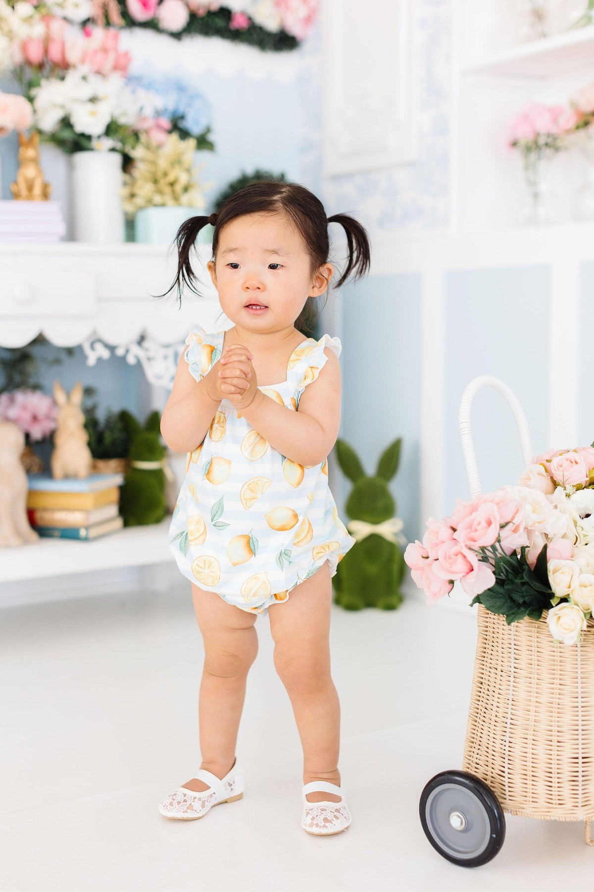Lovely Lemons Ruffle Cross Back Romper 3