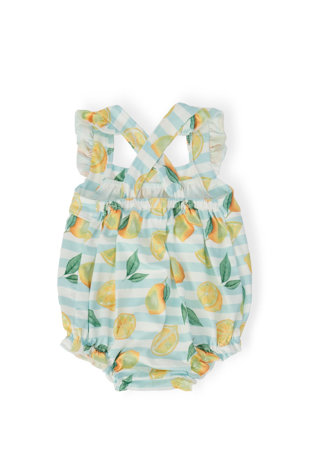 Lovely Lemons Ruffle Cross Back Romper 4