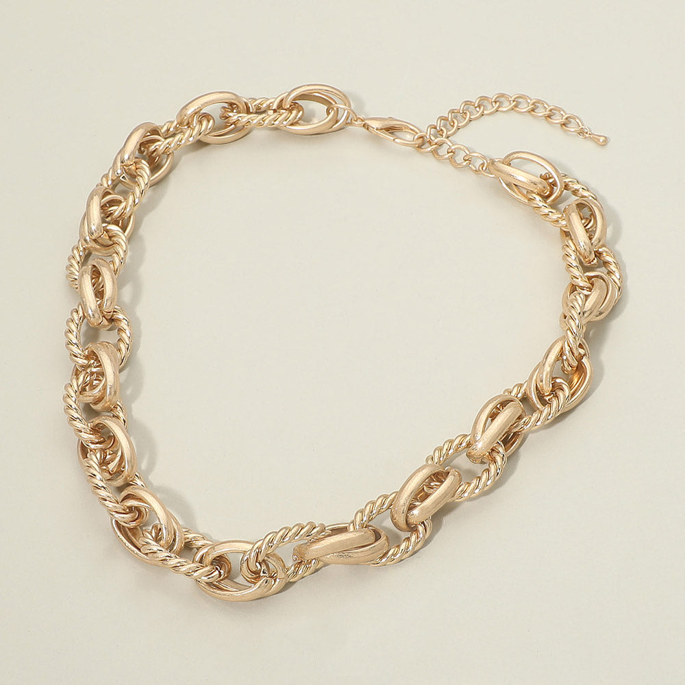Modern Bold Statement Link Chain Necklace 1