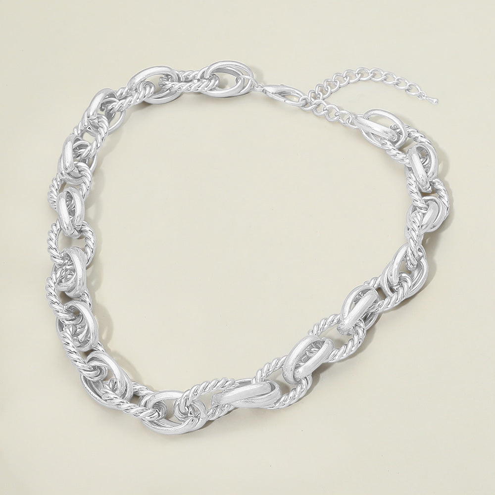 Modern Bold Statement Link Chain Necklace 2