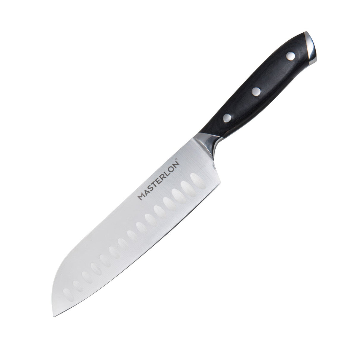 MASTERPAN Santoku Knife With Stainless Steel blade & Cover, 7" (18cm) 1