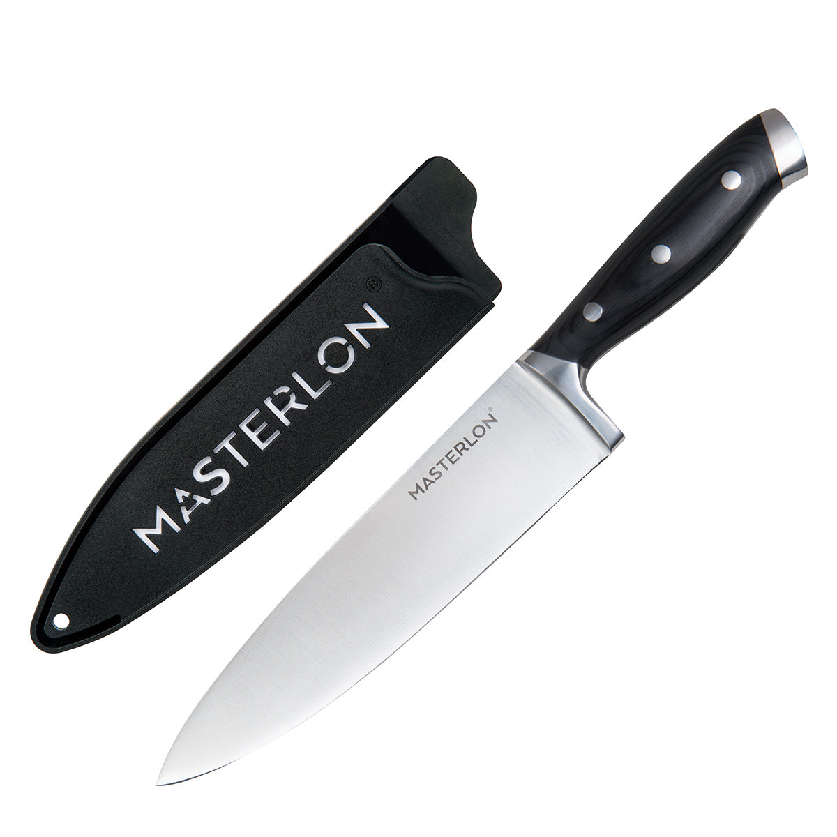 MASTERPAN Chef's Knife With Stainless Steel blade & Cover, 8" (20cm) 3