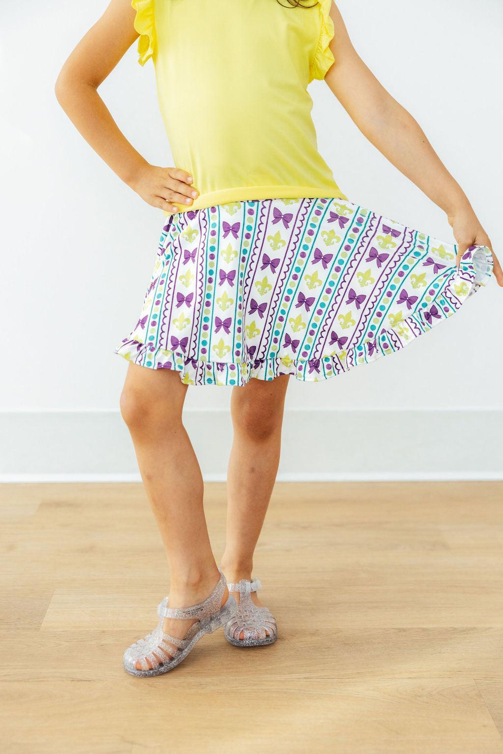 Mardi Gras Ruffle Twirl Skort 7