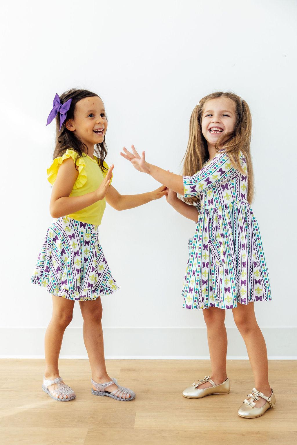 Mardi Gras Ruffle Twirl Skort 8