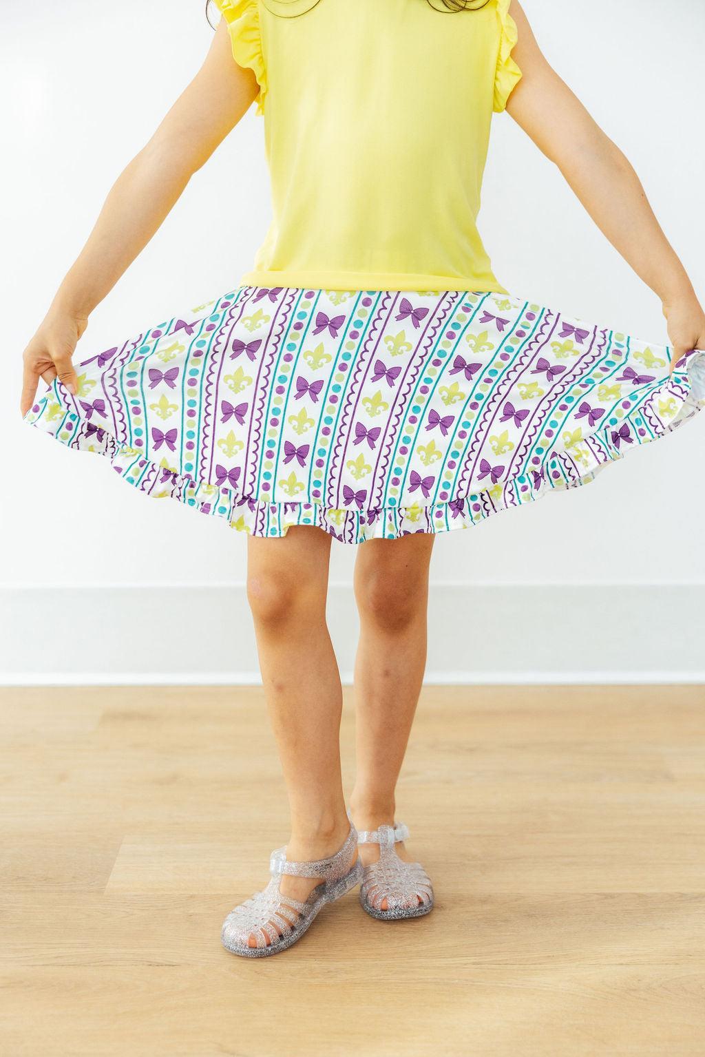 Mardi Gras Ruffle Twirl Skort 5