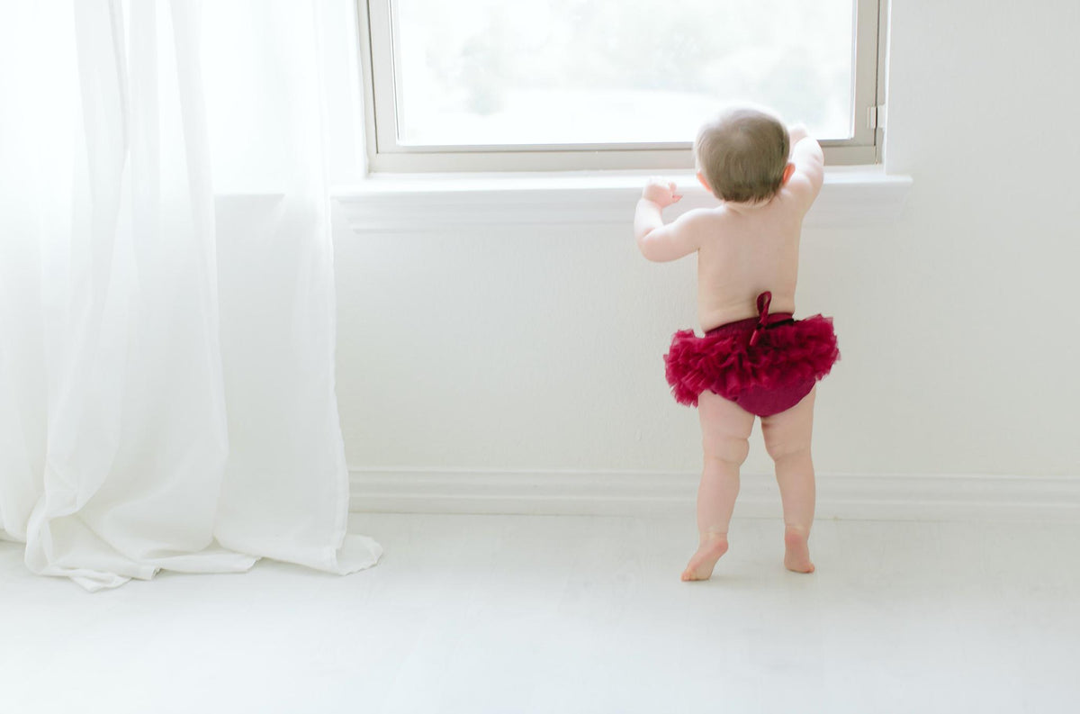 Maroon Ruffle Tutu Bloomer 2