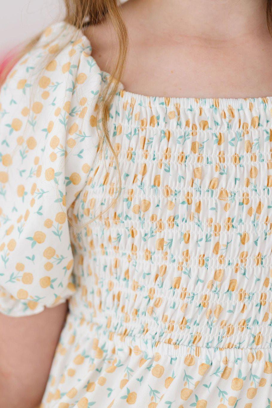 Marvelous Marigolds Smocked Ruffle Dress 3