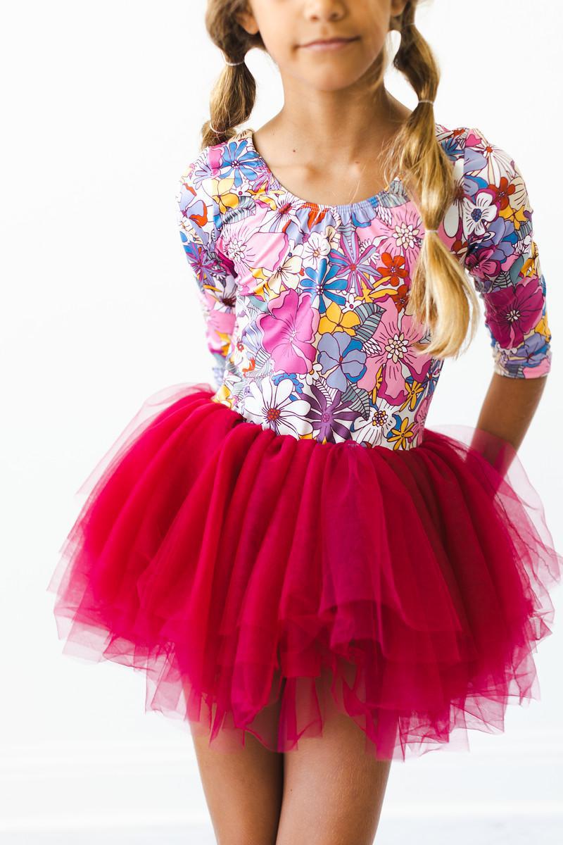 Mauve What's Up Buttercup 3/4 Tutu Leotard 4