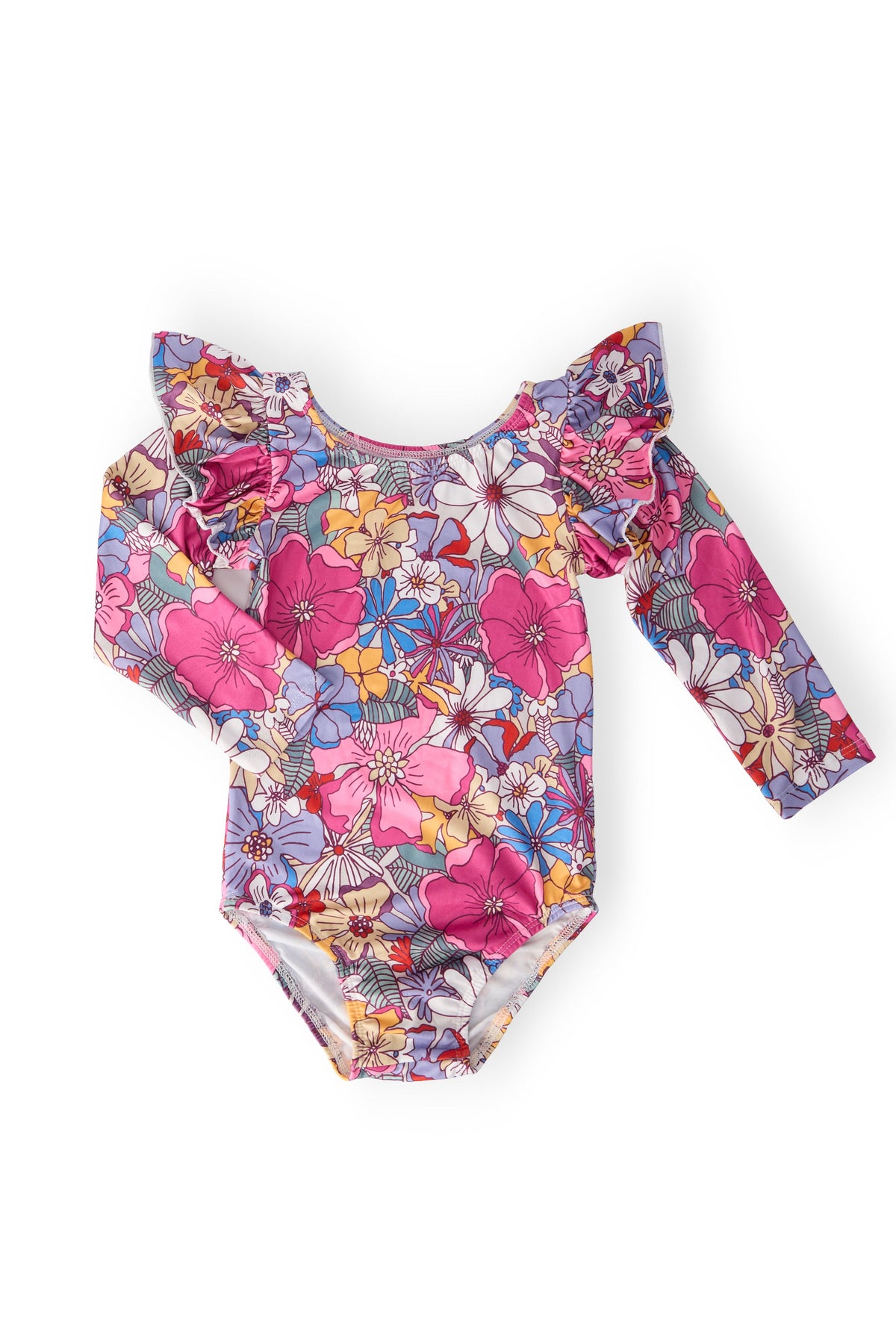 Mauve What's Up Buttercup L/S Flutter Sleeve Leotard 1