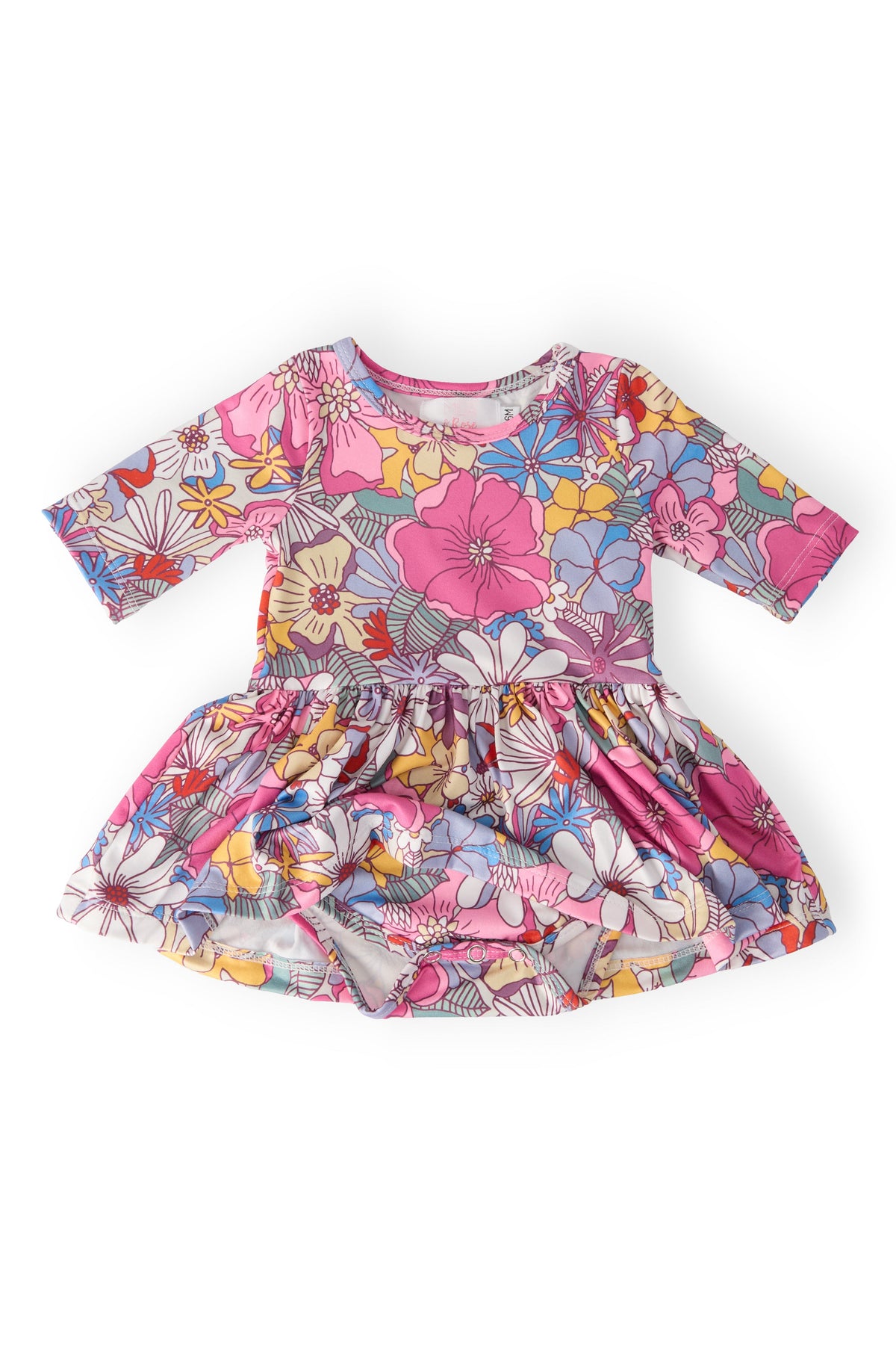 Mauve What's Up Buttercup 3/4 Sleeve Twirl Bodysuit 3