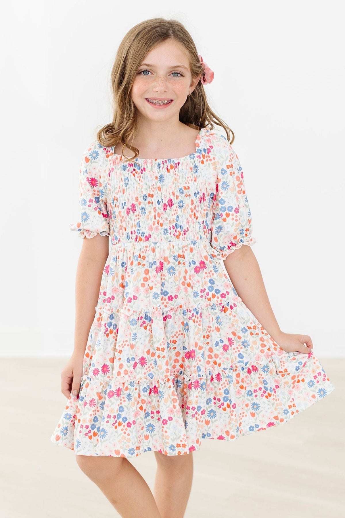 SALE Meadow Magic Smocked Ruffle Dress 4